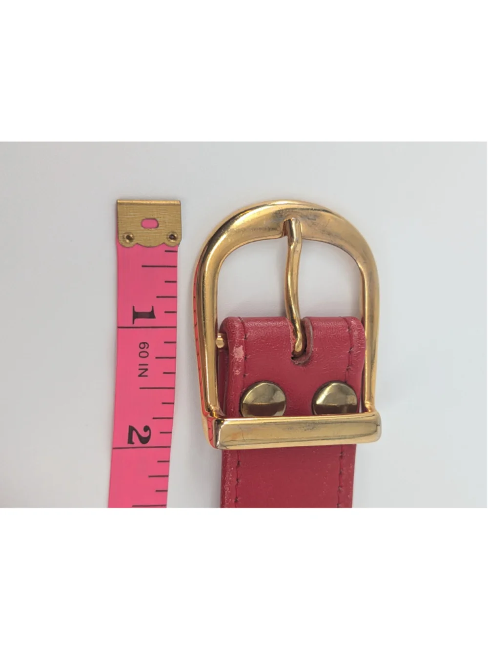 Vintage Red Gold Lion Medallion Studded Belt 90 Statement Baroque 29.5-33.5